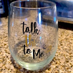 “Talk Thirty To Me” stemless wine glass 🍷